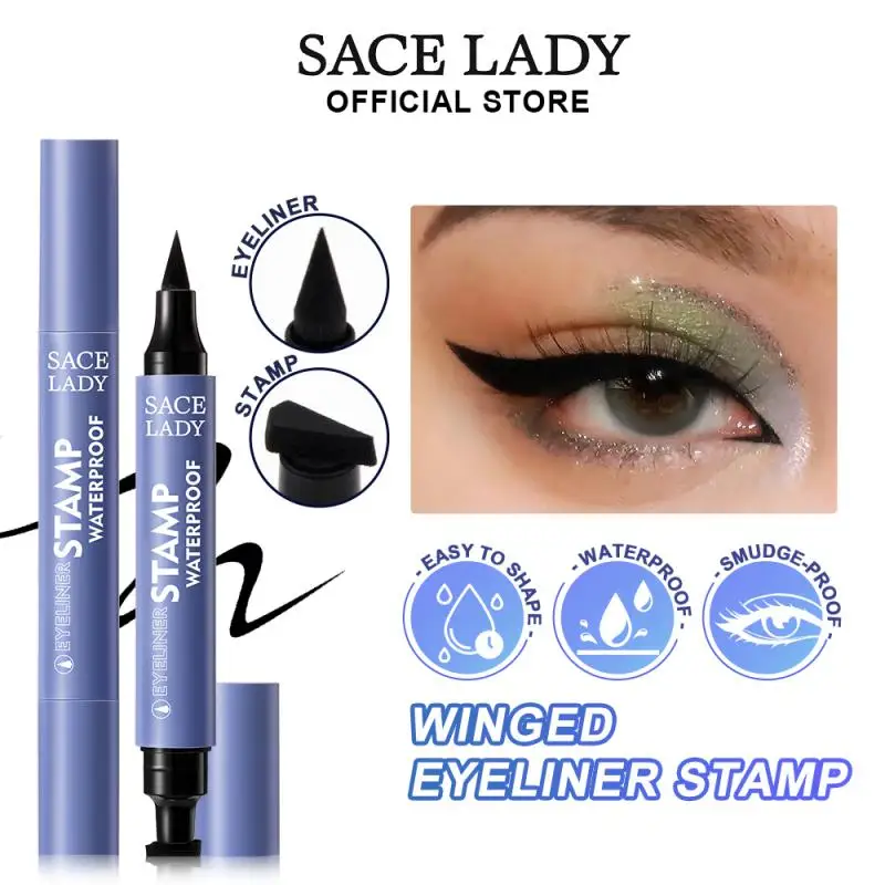 

SACE LADY Stamp Eyeliner Pencil Waterproof Easy To Color Styling Black Eyes Liner Pen Beauty Tools Makeup For Women Cosmetics