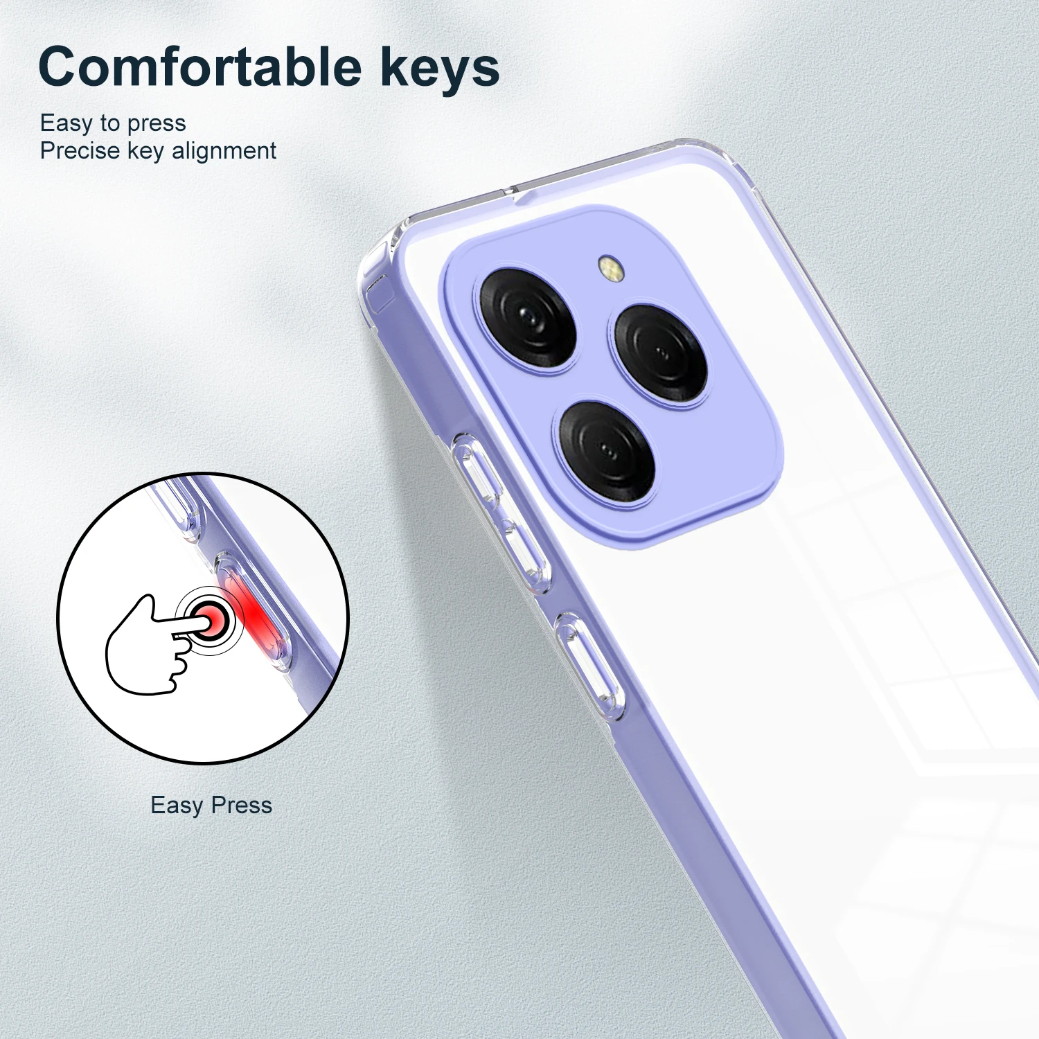 Прозрачная фоторамка для Infinix Hot 40 Pro 3 в 1 Силиконовая защита камеры симпатичный