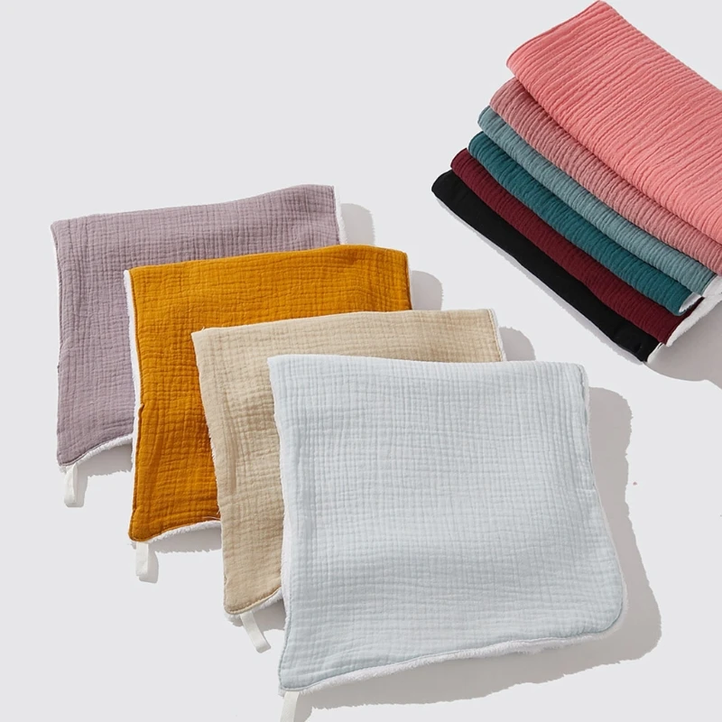 

10 Pcs Baby Facecloth Feeding Bibs Soft Cotton Absorbent Washcloth Saliva Towel Bath Towel Handkerchief Burp Cloth