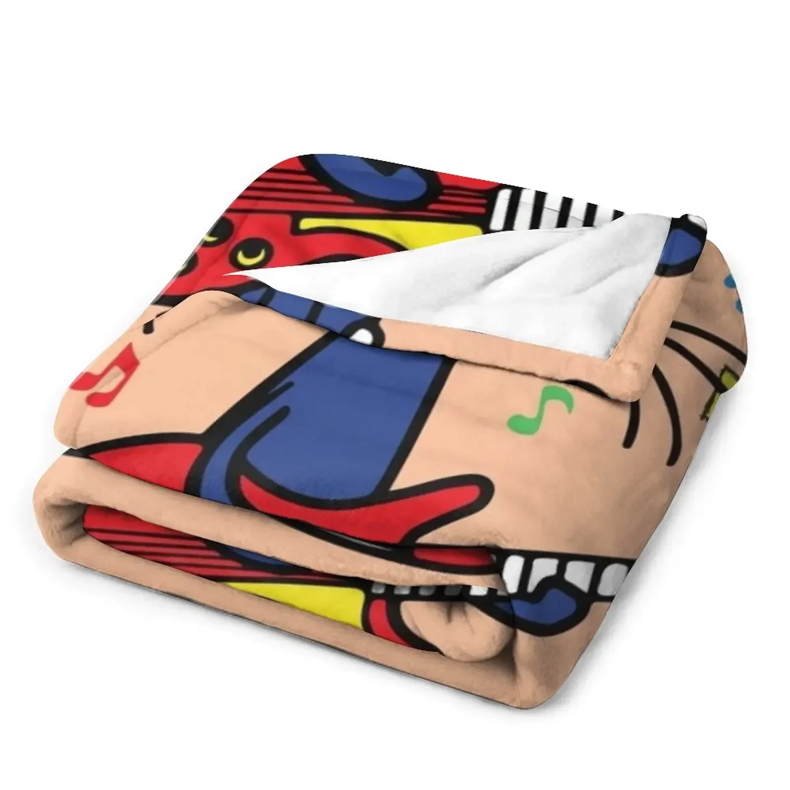 Одеяло в стиле рок и чтения с красной гитарой белой обувью теплые зимние детские
