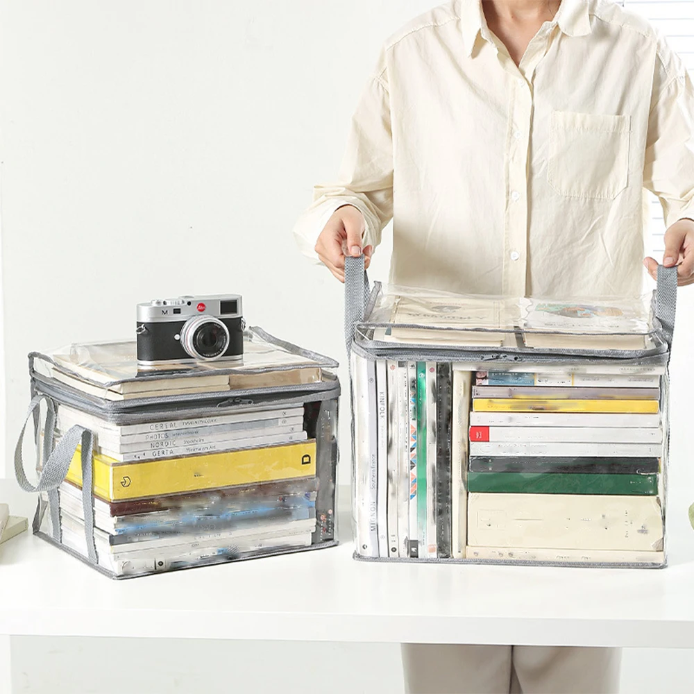 Прозрачная Сумка Для Хранения Книг Прочная Непористая Портативная С Ручкой