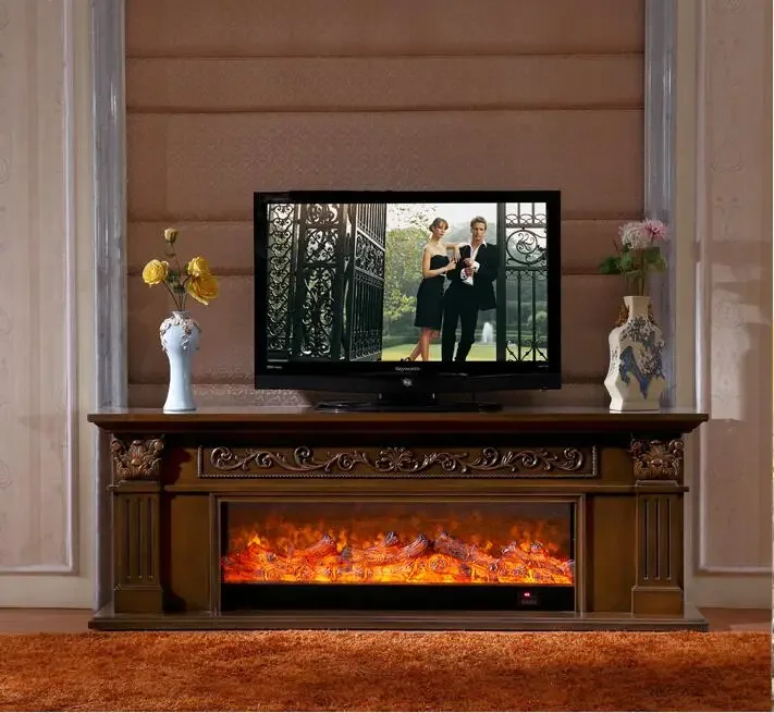 Украшение для гостиной подогреваемый камин телевизионная подставка деревянная
