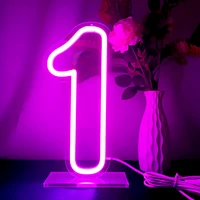 neon sign custom 38cm number 1 one led neon light party backdrop birthday sign birthday gifts sweet 16 birthday gifts 5v usb