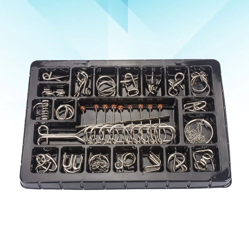 

20pcs Chinese Ring Puzzle Intellectual Solution Nine Ring Buckle Educational Toys