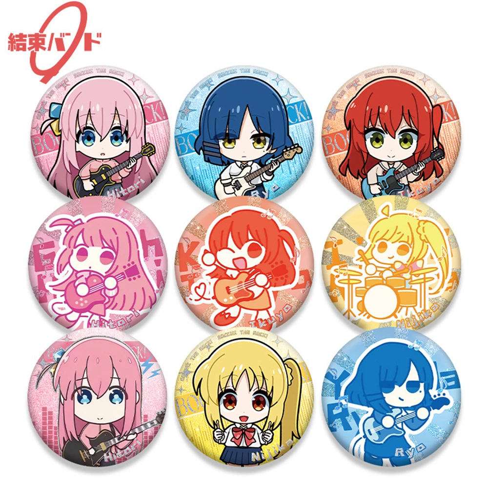 ЖИВАЯ СЦЕПА BOCCHI THE ROCK! Gotoh Hitori Ijichi Nijika Yamada Ryo Kita Ikuyo Косплей Костюм Значок Pin SPTE Жесть