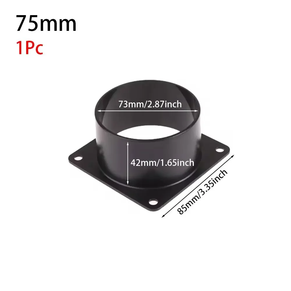 

1 шт. 75/100/120/150 мм фланцевый соединитель квадратный нижний фитинг для труб впускной и выпускной Черный ABS Воздушный Соединительный фланец
