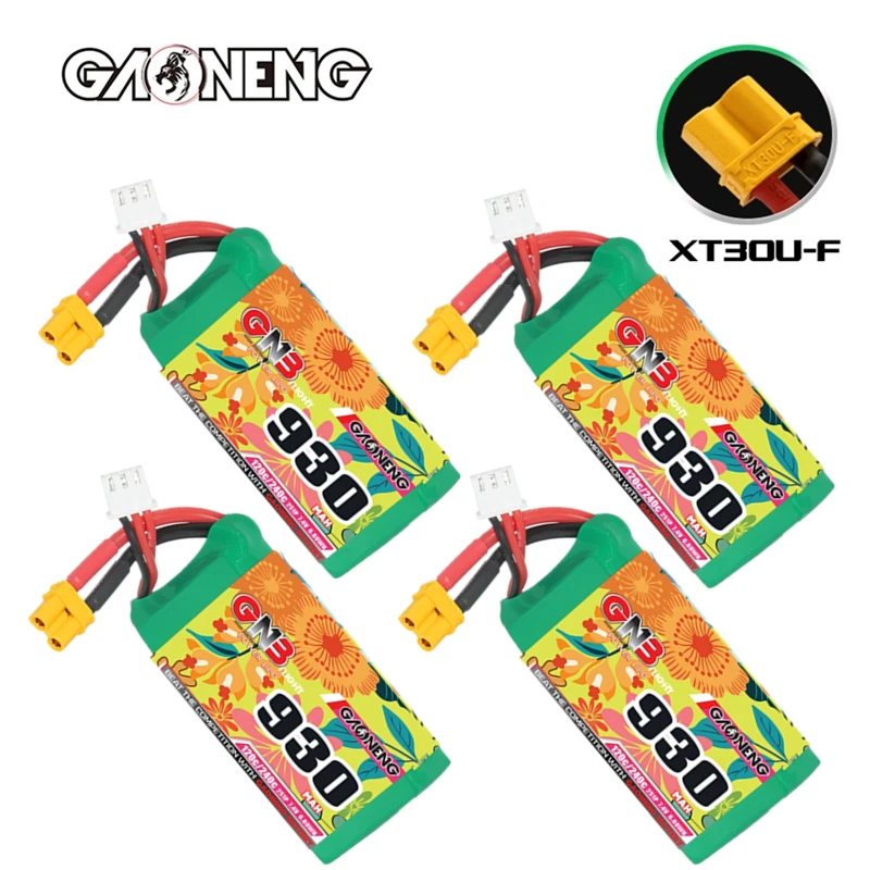 

Upgraded GNB 2S 7.4V 930mAh 120C Lipo Battery For FPV Racing Drone RC Quadcopter Helicopter Toy Parts 7.4V Battery With XT30