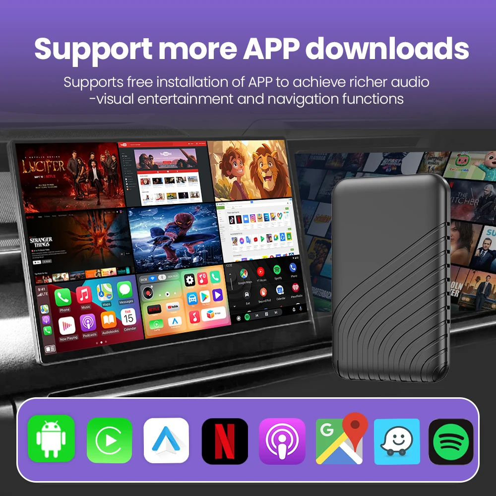 Android 13 беспроводной Carplay Auto для Netflix Youtube Global Langages Box Maxus G10 EV80 D90 T60 V80 ДОСТАВКА 9/7