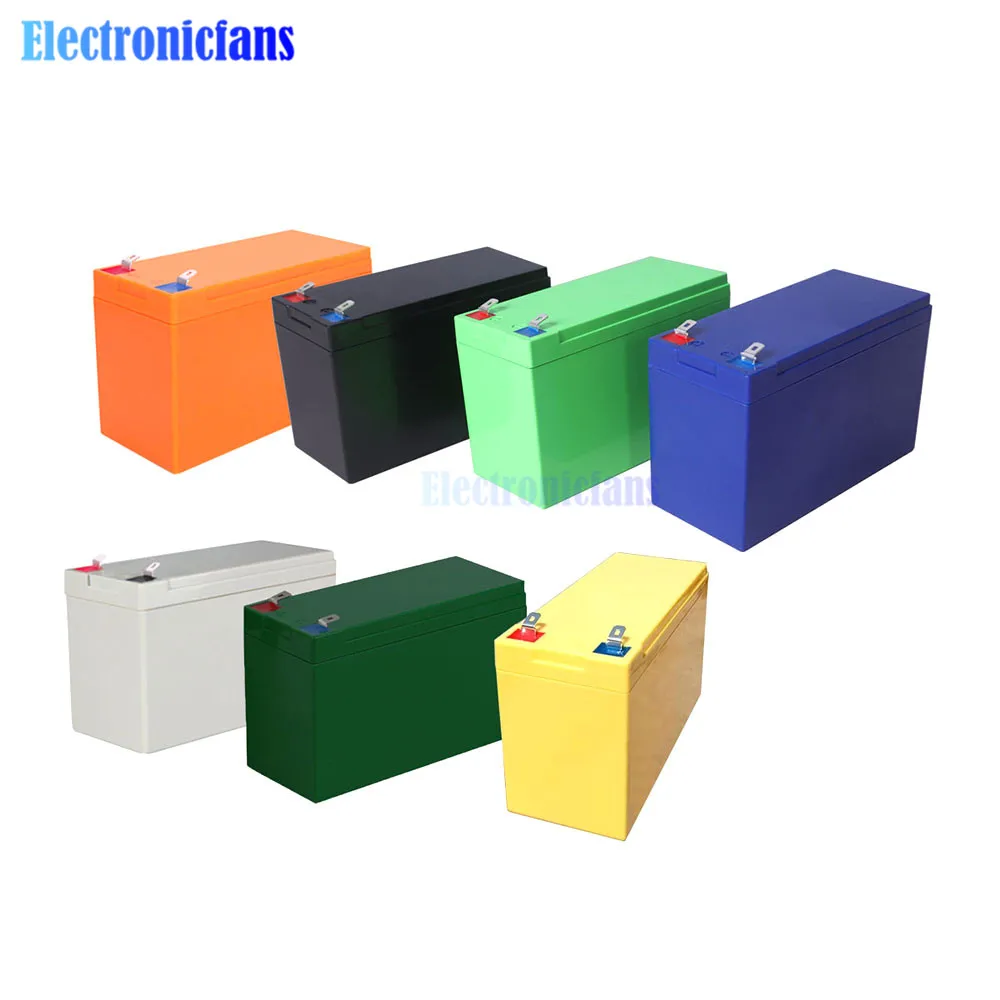 

12 В 7 Ач коробка для литиевых батарей 7 параллельных 18650 литиевых батарей чехол для солнечных уличных фонарей пластиковый корпус DIY