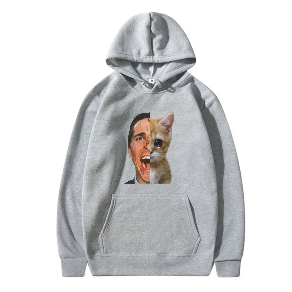 El Gato Meme Sad Crying Cat Munchkin Kitty Модная толстовка с рисунком Весна Осень Негабаритные