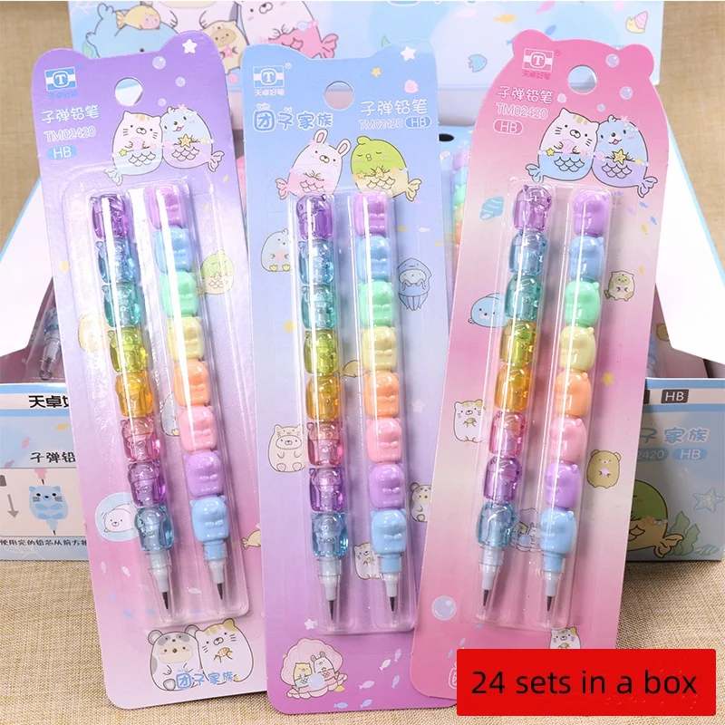 Student Building Block Pencil Removable Creative Free of Charge Multifunctional Bullet