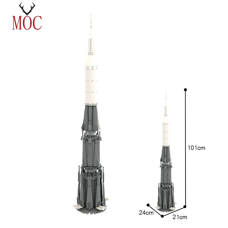 

1 Лунная ракета Лунная космическая станция советская ракета своими руками MOC строительные блоки шаттл спутник астронавт фигурка человек ки...