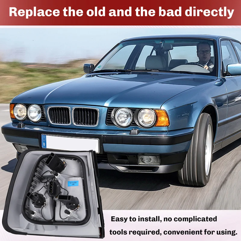 Для BMW 5 серии E34 518I 520I 525I 525Ix 530I 535I 540I 1988-1995 1 пара внешних боковых галогенных задних