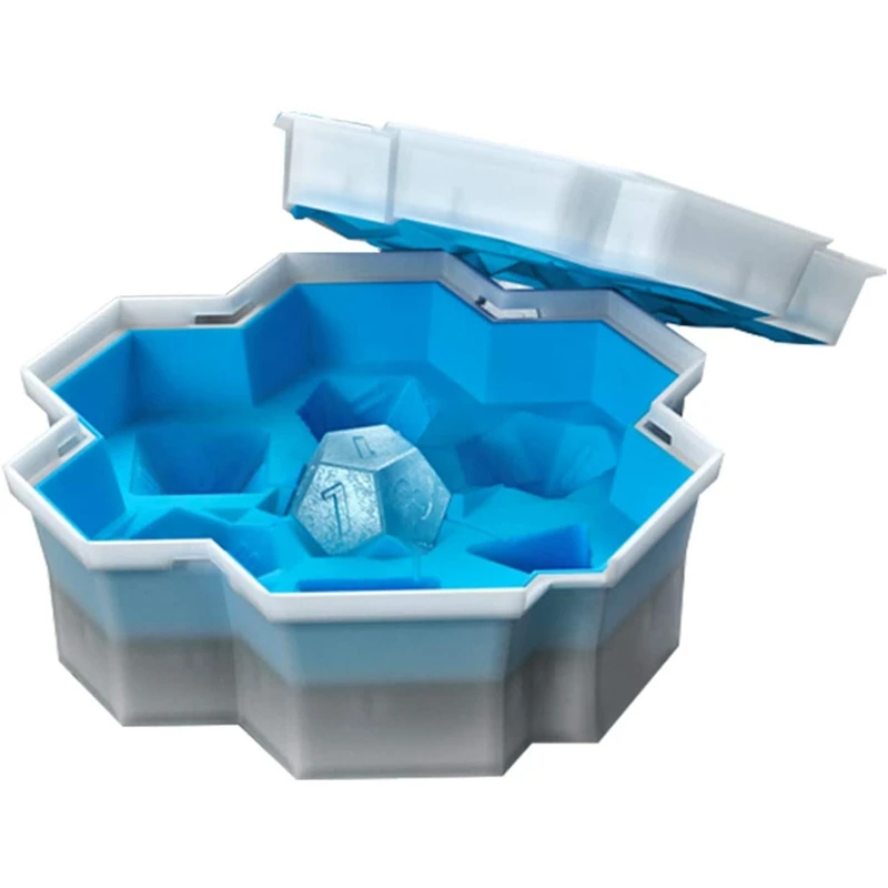 

Dice-Shaped Ice Dice Silicone Mold Durable Reusable Safe Mould With 7 Ice Dice Decoration Kitchen Accessories