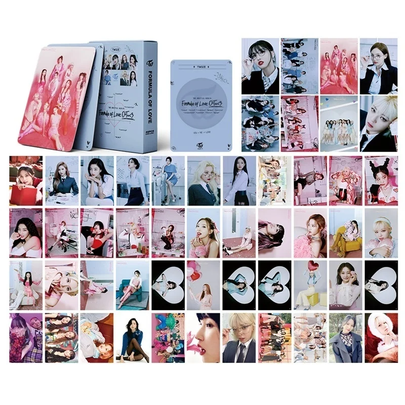 

54PCS/Set Kpop TWICE New Album Faste of Love Lomo Card HD Printed Photocard Small Album Photo Cards For Fans Collection Gift