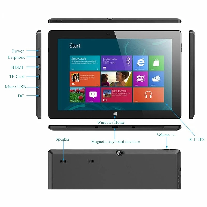 Новое поступление! 2-в-1 планшетный ПК LT1067 10 1 ''Windows 8.1 WIFI ГБ DDR + 32 1280x800 IPS Двойная