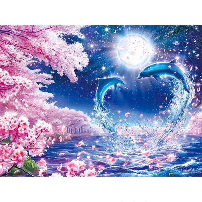 

Набор для алмазной вышивки в виде дельфина