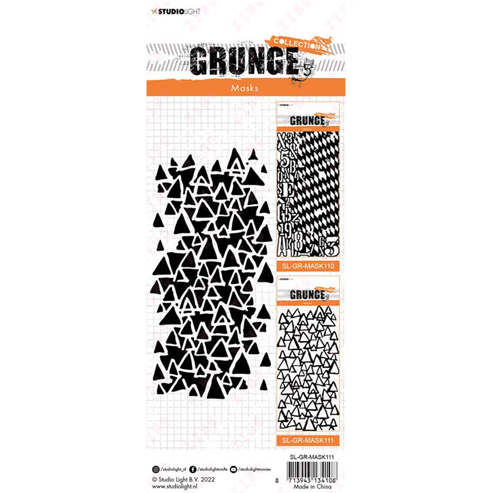 

2022 Painting Scrapbook Coloring Embossing Album Decorative Template Craft Reusable Cut Die Triangle Grunge Diy Layering Stencil