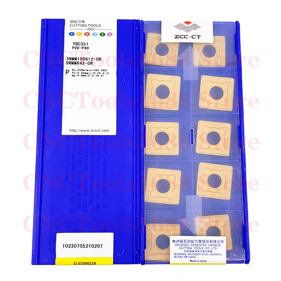

ZCCCT SNMM190612-DR SNMM190616-DR YBC351 Turning Blade CNC Steel Processing Carbide Inserts