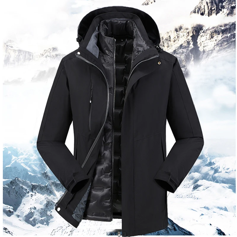 

2022 New 80% Duck Down Warm Thickened Parka Jacket High Quality Thermal Jacket Outwear Male Hooded Soft Jacket Zipper Bomb Coat