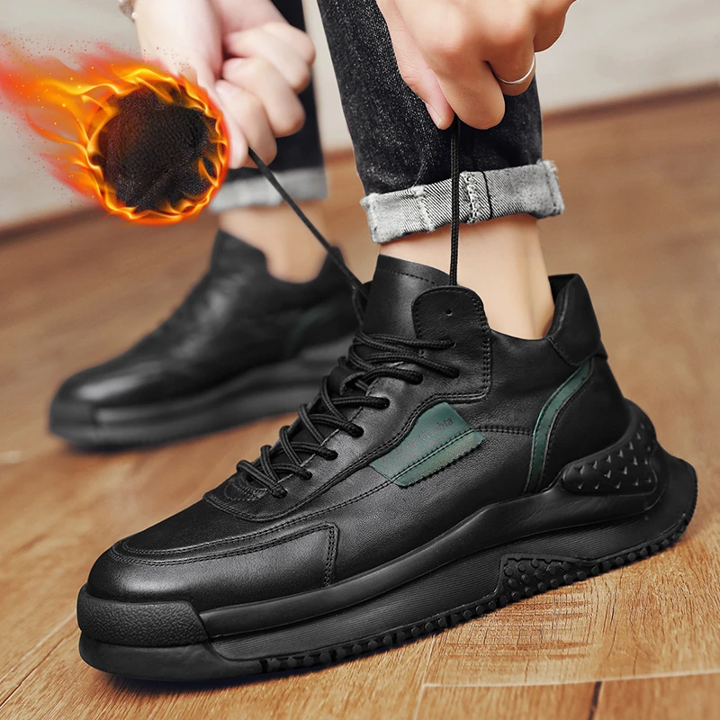 New Shoes For Men Outdoor Warm High-top Men Sports Shoes Hot Selling Non-slip Men's Vulcanized Shoes