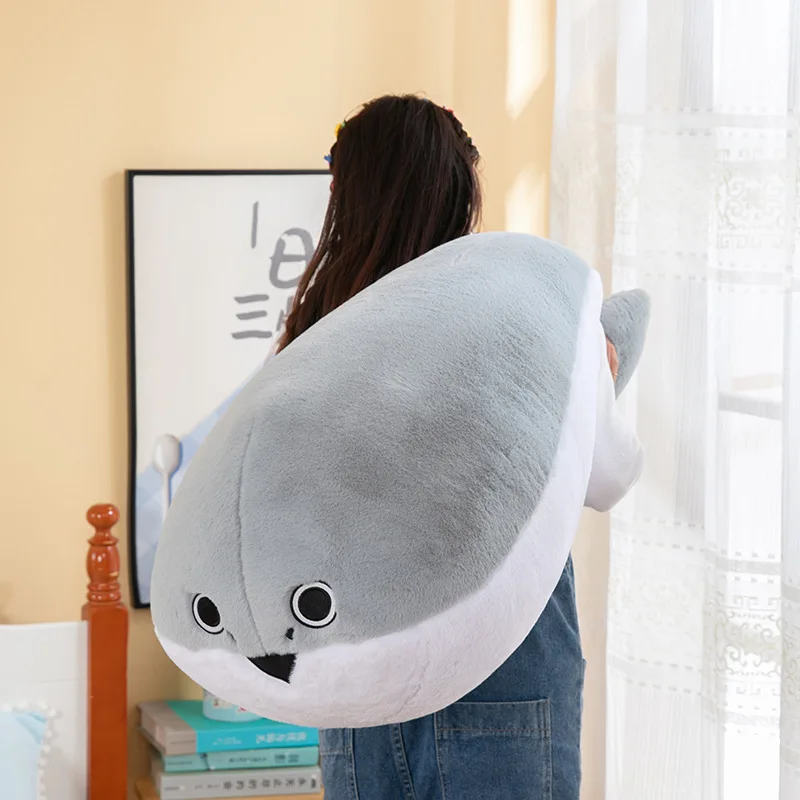 50-100 см Kawaii Sacabambaspis Grey милая кукла-рыба мягкая плюшевая игрушка. Плюшевая подушка