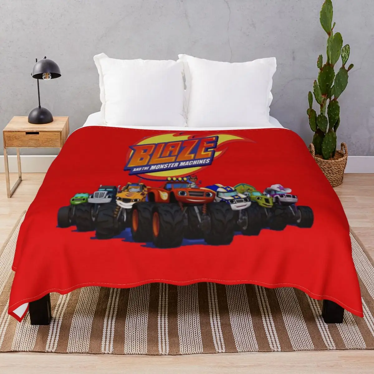 Blaze And The Monster Machines Blanket Fleece Autumn/Winter Soft Throw Blankets for Bed Home Couch Travel Cinema