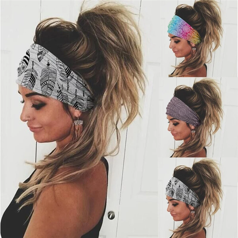 

Tie Dye Cycling Yoga Sport Sweat Headband Women Sweatband For Men Women Yoga Hair Bands Head Sweat Bands Sports Safety