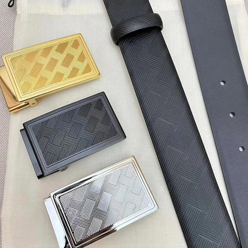 

Men's leather sleeve buckle metal belt, high-quality MB cowhide jewelry belt, men's boutique fashion pants belt, 2024 new belt