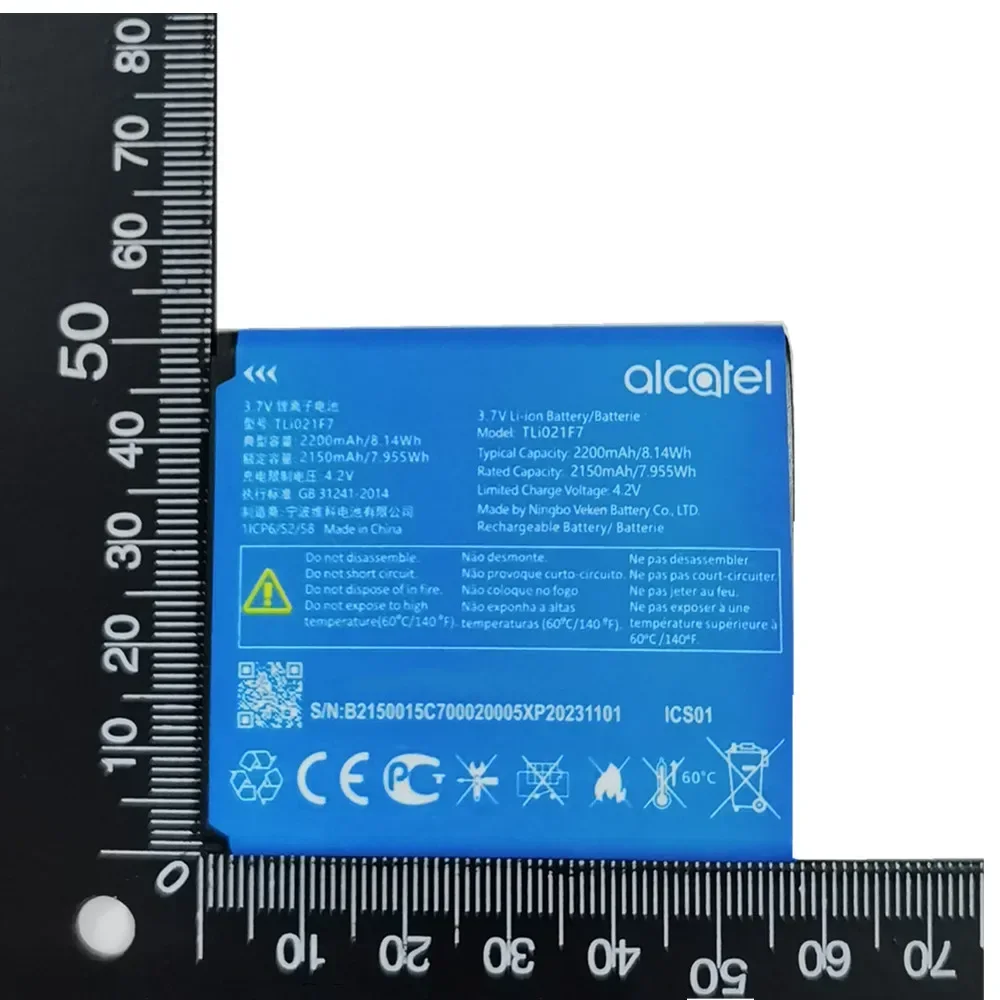 Оригинальный аккумулятор TLi021F7 2200 мАч для Alcatel LinkZone MW70VK 4GEE EE71 EE70 EE70VB EE Mini 2 TLi021FA 4G