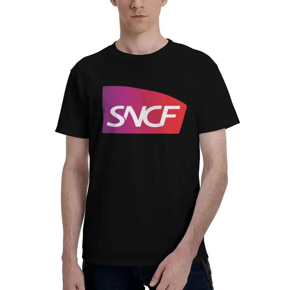 НОВАЯ модная футболка SNCF хлопковая мужская с принтом мужские топы забавная