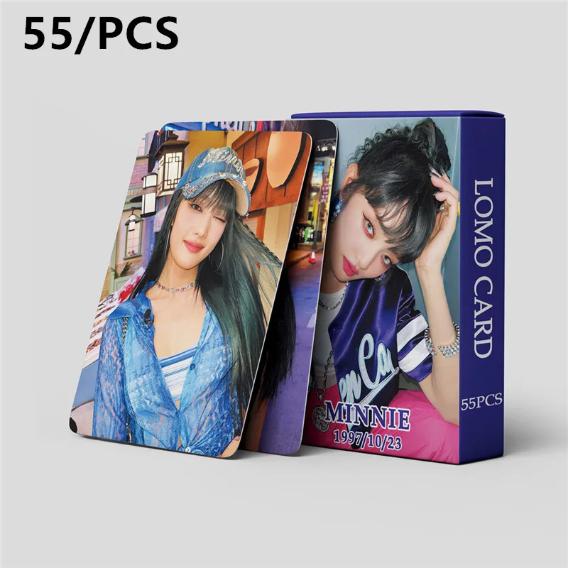 

55pcs/set GIDLE 4th ANNIVERSARY Album Lomo Cards (G)I-DLE Girls I Burn Photo Card Minnie Postcard Fans Gift MINNIE YUQI Kpop