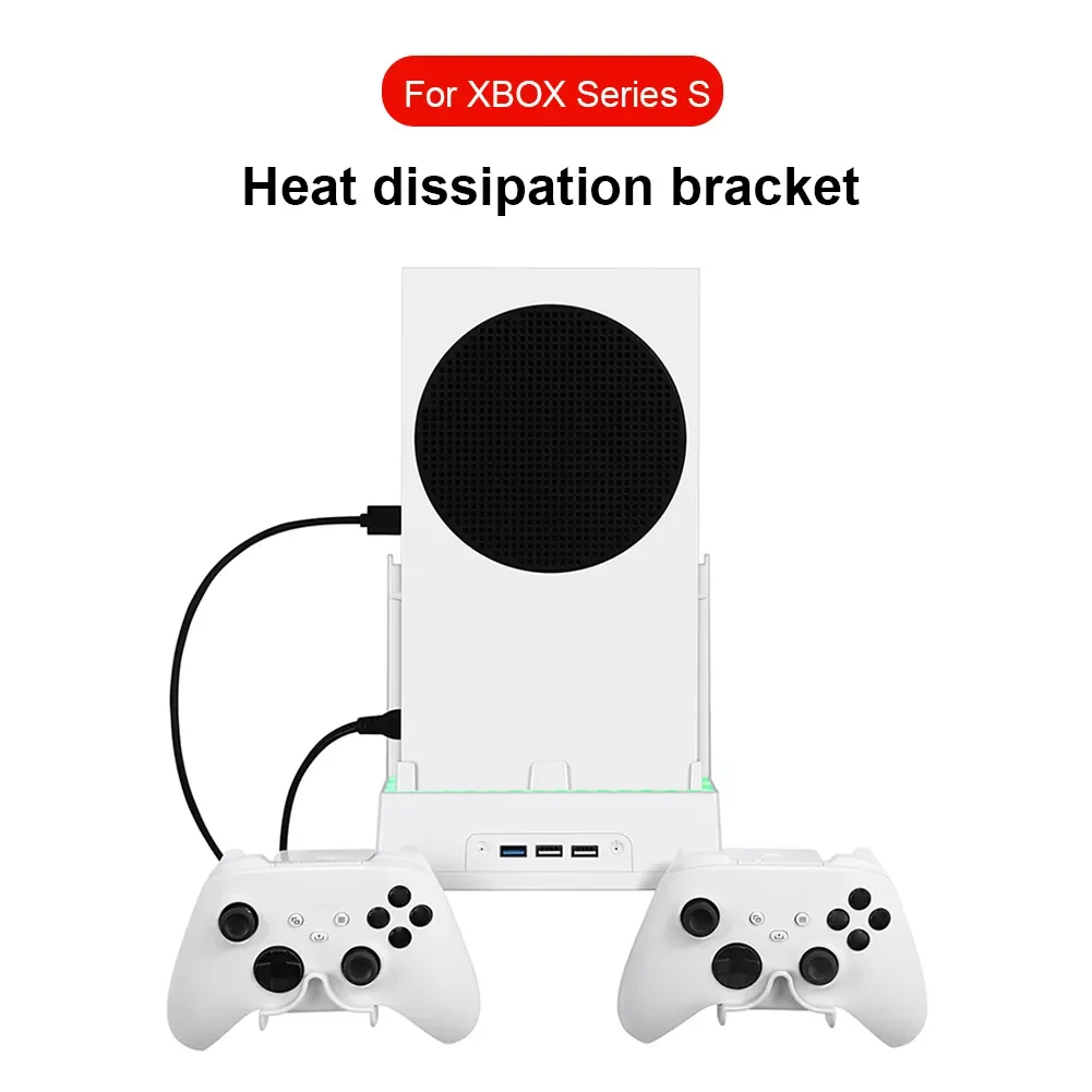 Cooling Base Cradle Wall Mounted Radiator Base Storage Holder Game Handle Rack 7 Lighting Modes for XBOX Series S