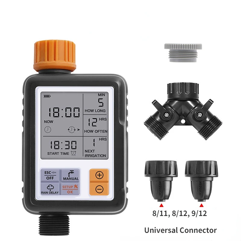 

Система полива газона, автоматический таймер для сада, большой экран, водонепроницаемая, цифровой контроллер системы полива, инструменты для сада