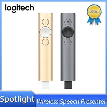 Logitech Spotlight Wireless Speech Presenter PPT Remote Control Advanced Digital Highlight with USB Bluetooth Dual Connection 1