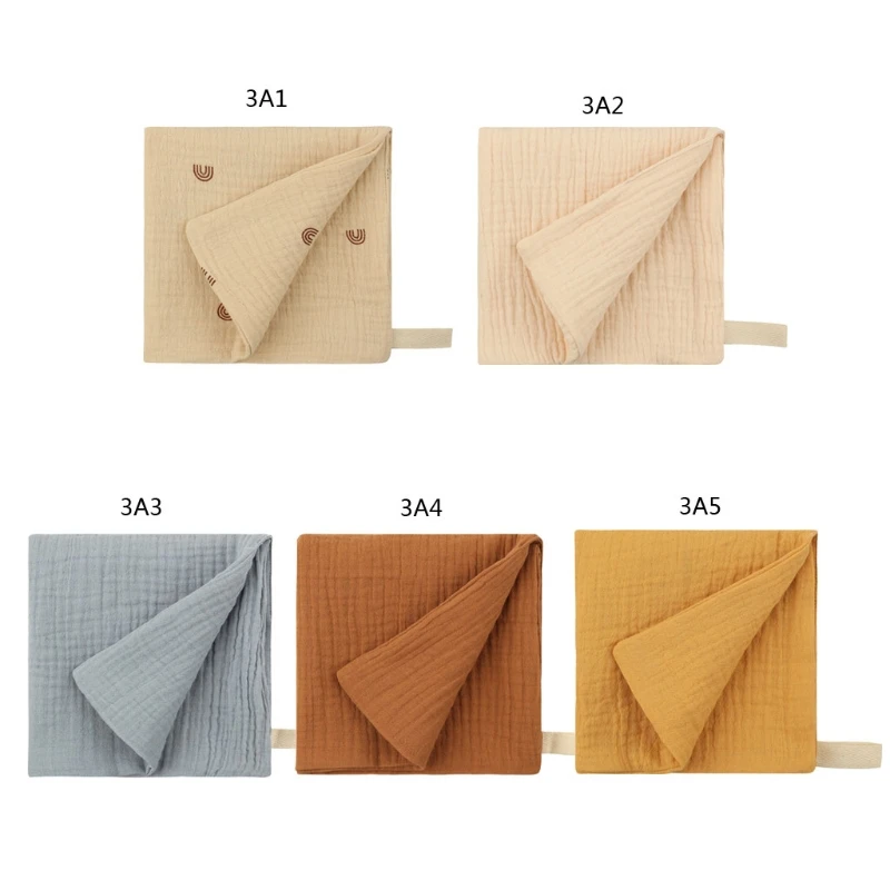 

Infant Feeding Handkerchief Bib Square Shape Baby Stuff Feeding Cotton Towel Dirty-proof Washing Face Solid Color Towel