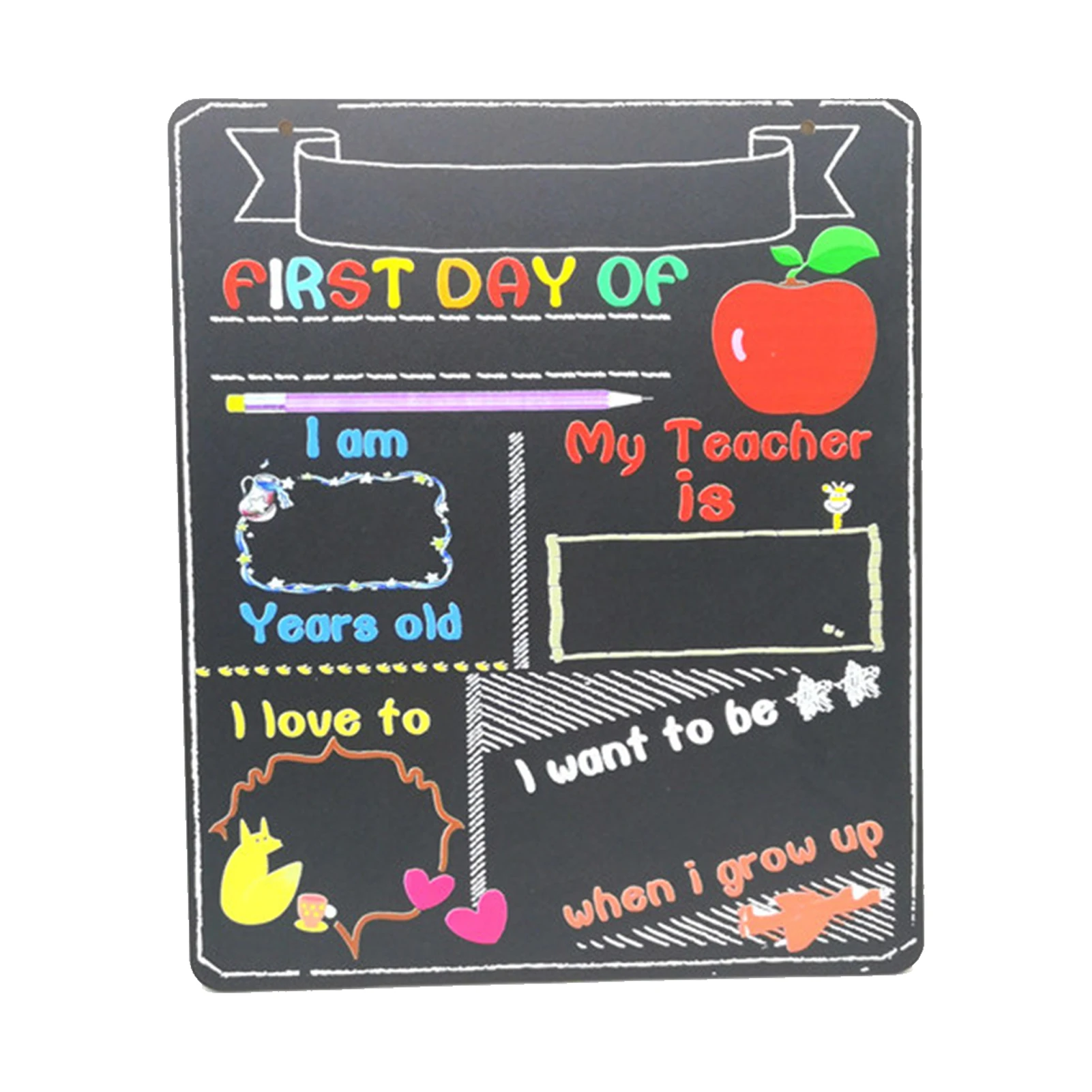 

School Board First And Last Day Colorful DIY School Board 1st Day Back To School Sign Photo Prop Reusable Small Blackboard For
