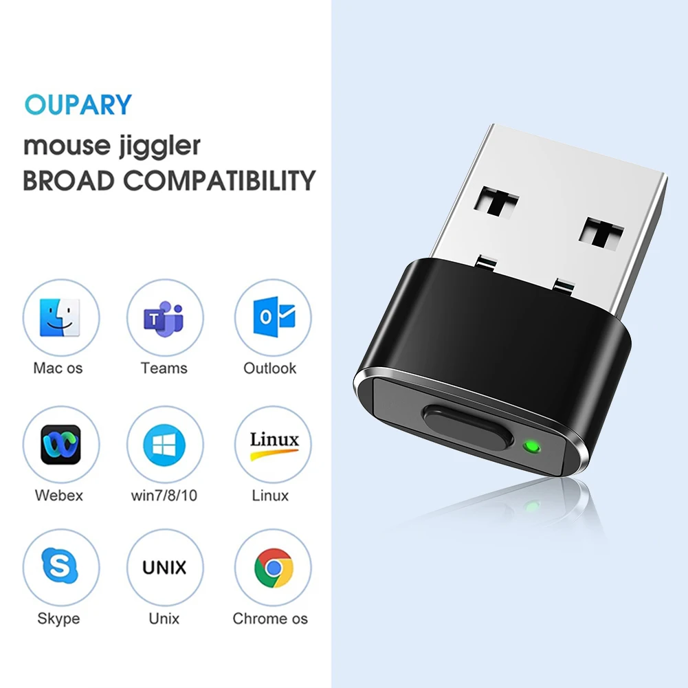 Мини-USB Mouse Jiggler Необнаружимый перемещение мыши с отдельным режимом и кнопками