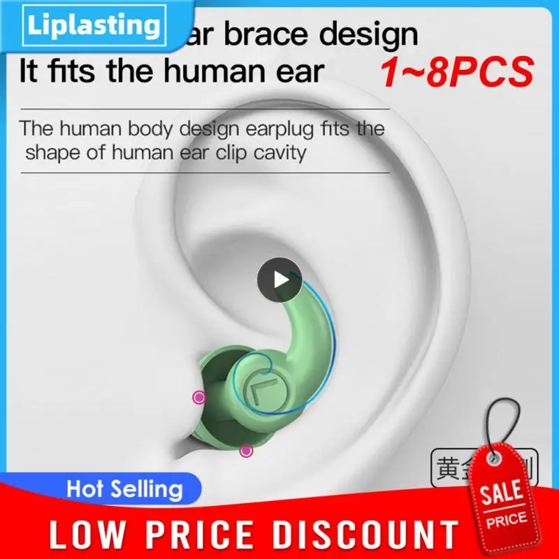 

1 ~ 8 шт. новые шумоподавляющие силиконовые звукоизоляционные антишумовые бесшумные затычки для сна студенческое общежитие плавание назальный зажим Водонепроницаемый