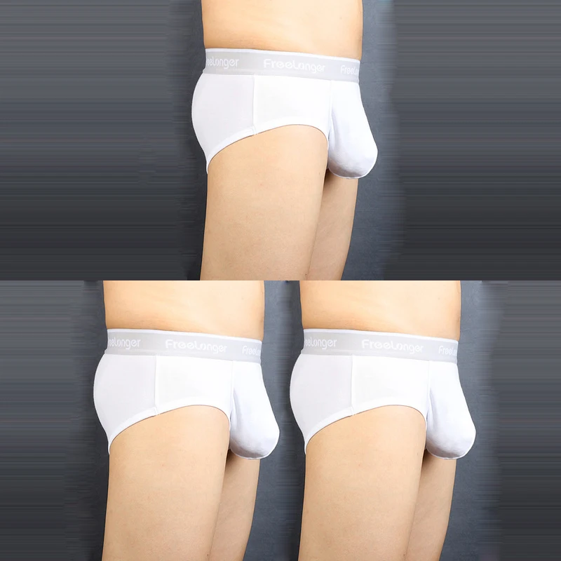 Трусы-боксеры мужские длинные, дышащие, с отделением для мошонки, большие размеры, 3 шт.