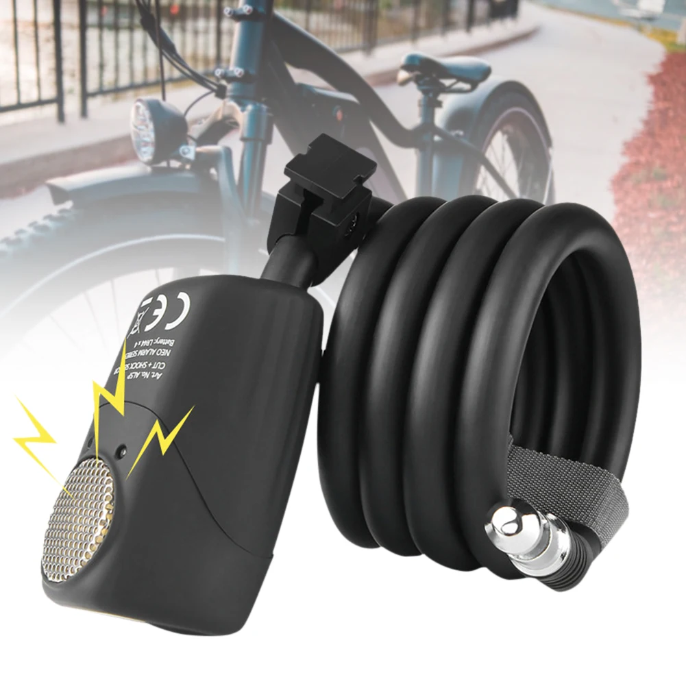 

Universal Anti-Theft Bike Lock 120cm Cable Lock With 110dB Alarm Bicycle Security Alarm Lock Equipment Bike Accessories