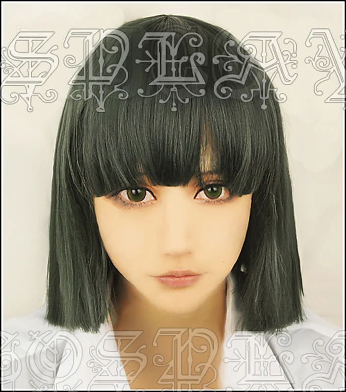 

35cm Short Green Mixed Cosplay Anime Spirited Away Haku Nigihayami Kohakunushi Heat Resistant Synthetic Hair Wigs + Wig Cap