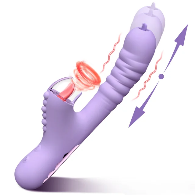 AAV 4 in 1 Thrusting Dildo Vibrator 9.5 Inch Rabbit Vibrator Clit Sucking G Spot Clitoris Stimulator Sex Toys for Women Sex Shop 1