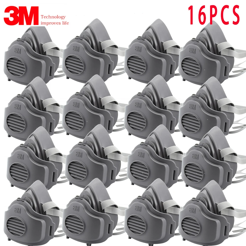 

Wholesale 16PCS 3200Half Face GAS Mask Respirator Safety Protective Face Mask Anti Dust Anti Organic Vapors