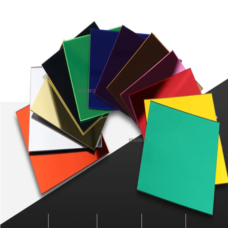 

Цветные зеркальные квадратные акриловые листы 2 мм, пластиковые декоративные линзы из плексигласа для отеля