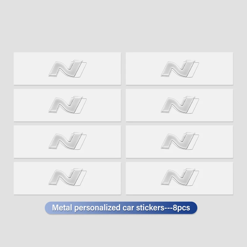 

Автомобильный логотип, металлическая декоративная наклейка, персонализированная для Hyundai N Line Tucson Kona Sonata Veloster i20 i30