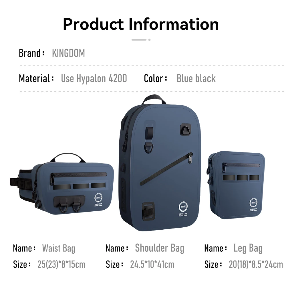 Фото Водонепроницаемые сумки-чехлы Kingdom Fishing Tackle для плеча, талии и ноги, IPX8, из ТПУ, многофункциональные, большой емкости, для хранения аксессуаров №2