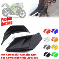for kawasaki ninja 250400 motorcycle universal winglet aerodynamic spoiler wing kit with adhesive motorcycle decoration sticker