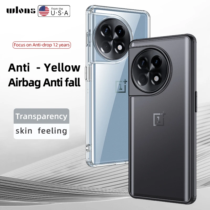 

funda For OnePlus ACE 2 Case Crystal Clear Hard PC Shockproof Camera Protection Transparent Matte Cover for One Plus 11R