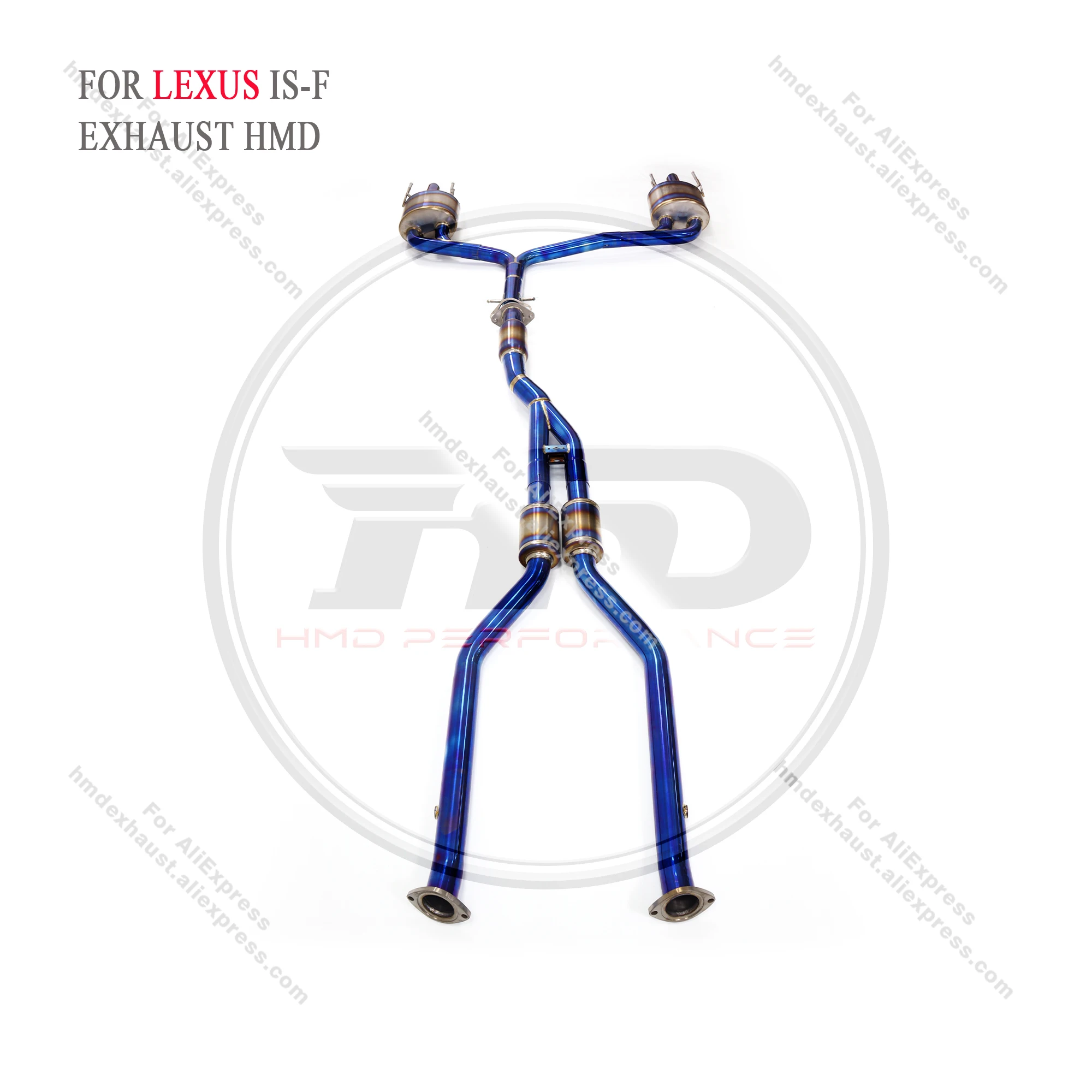 HMD Titanium Alloy Exhaust System Performance Catback for Lexus IS-F Auto Modification Electronic Valve Muffler
